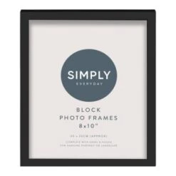 Simply Everyday 8 X 10" Block Frames 3pk - Black -Cozy Living Home Store 290765 3pk simply everyday block frames 8x10 black 3