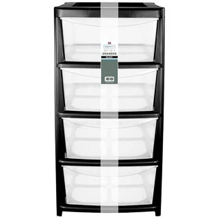 B&M 4 Tier Drawer - Black 3 B&M 4 Tier Drawer - Black