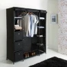 Spaceways Deluxe Large Canvas Wardrobe -Cozy Living Home Store 304356 3 Section Wardrobe Open 21
