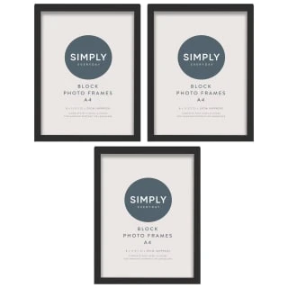 Simply Everyday A4 Block Frames 3pk - Black 3 Simply Everyday A4 Block Frames 3pk - Black