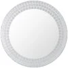 B&M Round Glitter Mirror - Silver -Cozy Living Home Store 311215 round glitter mirror