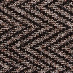 B&M Half Moon Indoor Chevron Doormat 40 X 70cm -Cozy Living Home Store 319759 Half Moon Indoor Chevron Mat 40x70cm brown detail 2