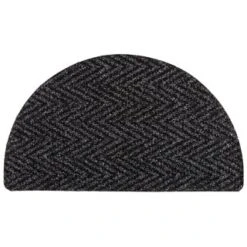 B&M Half Moon Indoor Chevron Doormat 40 X 70cm -Cozy Living Home Store 319759 Half Moon Indoor Chevron Mat 40x70cm dark grey