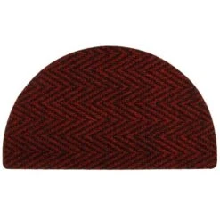 B&M Half Moon Indoor Chevron Doormat 40 X 70cm -Cozy Living Home Store 319759 Half Moon Indoor Chevron Mat 40x70cm red