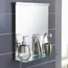 B&M Premium Bathroom Mirror With Shelf 2 B&M Premium Bathroom Mirror With Shelf -Cozy Living Home Store 330855 mirror with glass