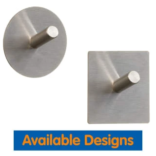 B&M Metal Adhesive Hooks 4pk - Square 6 B&M Metal Adhesive Hooks 4pk - Square - Image 4
