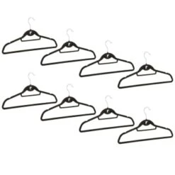 B&M Pure Velvet Hangers 8pk - Black -Cozy Living Home Store 333534 8pk velvet hangers black group