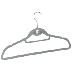 B&M Pure Velvet Hangers 8pk - Grey -Cozy Living Home Store 333534 8pk velvet hangers grey 2