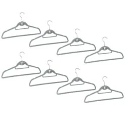 B&M Pure Velvet Hangers 8pk - Grey -Cozy Living Home Store 333534 8pk velvet hangers grey group