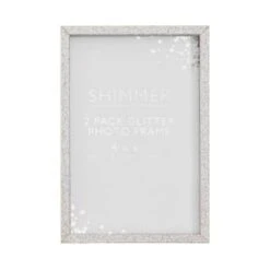 B&M Glitter Photo Frames 4 X 6" 2pk -Cozy Living Home Store 343242 glitter photo grame 2pk 3
