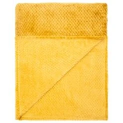 B&M Oversized Waffle Throw - Ochre -Cozy Living Home Store 344890 oversized waffle throw ochre 2