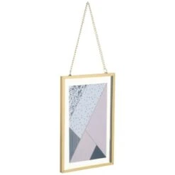 B&M Gold Hanging Picture Frame 4 X 6" -Cozy Living Home Store 345499 gold hanging picture frame 2