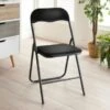 B&M Luxe Velvet Folding Chair - Black -Cozy Living Home Store 349907 luxe velvet folding chair black