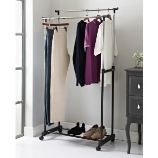 B&M Extendable Double Garment Rail 3 B&M Extendable Double Garment Rail