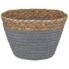 B&M Mini Cotton Wicker Basket - Grey