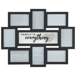 B&M Multi Aperture Photo Frame 8pc - Family Is Everything 7 B&M Multi Aperture Photo Frame 8pc - Family Is Everything -Cozy Living Home Store 362635 8 aperture quote frame family is everything black