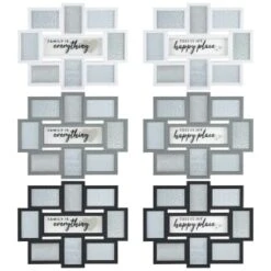 B&M Multi Aperture Photo Frame 8pc - Family Is Everything 9 B&M Multi Aperture Photo Frame 8pc - Family Is Everything -Cozy Living Home Store 362635 8 aperture quote frame group