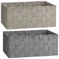 B&M Woven Storage Baskets 3pk - Silver -Cozy Living Home Store 365979 365978 3pk woven baskets group 2
