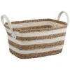 B&M Tribal Nature Striped Wicker Basket -Cozy Living Home Store 366018 cream and wicker stripe basket
