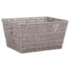 B&M Vannes Heart Cut Out Wicker Basket - Grey -Cozy Living Home Store 366019 heart cut out wicker basket grey