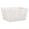 B&M Vannes Heart Cut Out Wicker Basket - White -Cozy Living Home Store 366019 heart cut out wicker basket white