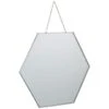 B&M Hanging Hexagon Mirror - Silver -Cozy Living Home Store 366209 silver hex mirror