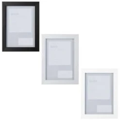 B&M Block Photo Frame 5 X 7" 2pk - White -Cozy Living Home Store 367046 2pk block photo frame 5x7 main