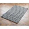 Grid Faux Fur Rug 100 X 150cm - Grey -Cozy Living Home Store 367882 367883 grey sculptured grid faux fur rug