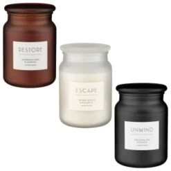 B&M Large Spa Scented Candle - Black - Unwind 9 B&M Large Spa Scented Candle - Black - Unwind -Cozy Living Home Store 368680 368679 368691 large spa candle group 2