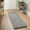 B&M Buddy Geo Twist Pile Runner - Charcoal -Cozy Living Home Store 370071 buddy geo twist pile runner 50x150cm charcoal 2
