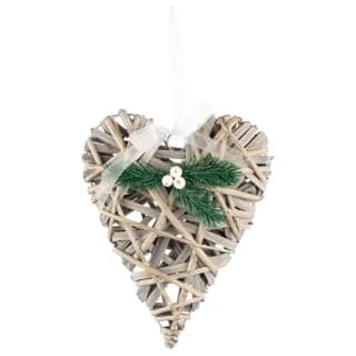 B&M Hanging Wicker Heart - White 3 B&M Hanging Wicker Heart - White