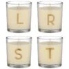 B&M Alphabet Candle (Assorted) - Sandalwood & Amber -Cozy Living Home Store 372815 372816 372849 alphabet candle sandalwood and amber main1