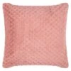 Waffle Faux Fur Cushion - Blush