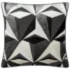 Jenson Geo Velvet Cushion - Grey -Cozy Living Home Store 373032 jenson geo velvet cushion black