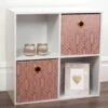 B&M Lana Storage Cubes 2pk - Blush -Cozy Living Home Store 374348 2pk blush lana storage cubes