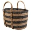 B&M Striped Wicker Basket - Black & Natural 1 B&M Striped Wicker Basket - Black & Natural -Cozy Living Home Store 374390 stripe wicker basket