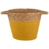 B&M Small Two Tone Wicker Basket - Ochre -Cozy Living Home Store 374395 small ochre two tone basket