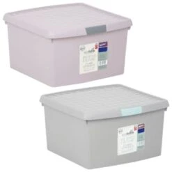 B&M Waffle Clip Box 25.5L - Blush 15 B&M Waffle Clip Box 25.5L - Blush -Cozy Living Home Store 375471 375472 25 5l waffle clip box group