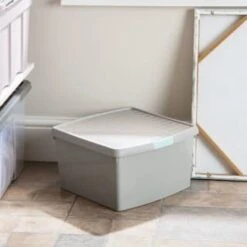 B&M Waffle Clip Box 25.5L - Grey -Cozy Living Home Store 375472 grey 25 5l waffle clip box 4