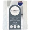 Simply Anti-Bacterial Quilted Pillow Protectors 2pk