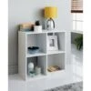 Lokken 4 Cube Basket Storage Unit - White -Cozy Living Home Store 375915 lokken 4 cube white
