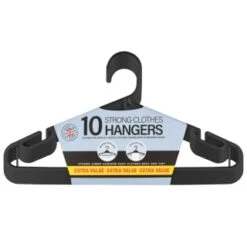 B&M Jumbo Hangers 10pk - Black 8 B&M Jumbo Hangers 10pk - Black -Cozy Living Home Store 376555 10pk strong clothes hangers blacks 2