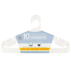 B&M Jumbo Hangers 10pk - White -Cozy Living Home Store 376557 10pk strong clothes hangers white 2