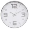 B&M Embossed Clock - Silver 1 B&M Embossed Clock - Silver -Cozy Living Home Store 376994 embossed clock silver