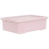 B&M Under Bed Storage Box 32L - Dusty Pink