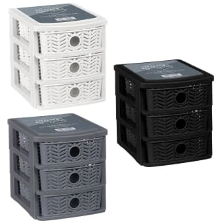 B&M 3 Tier Chevron Storage Organiser - Black 5 B&M 3 Tier Chevron Storage Organiser - Black - Image 3