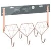 B&M Diamond Geo Overdoor Hooks - Rose Gold