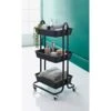 Spaceways 3 Tier Multi-Purpose Trolley - Black 2 Spaceways 3 Tier Multi-Purpose Trolley - Black -Cozy Living Home Store 378713 mobel 3 tier multipurpose trolley black