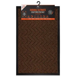 B&M Ultimate Trap Mat 55 X 85cm - Brown -Cozy Living Home Store 379122 durable ultimate sculpted trap mat 55x85cm brown