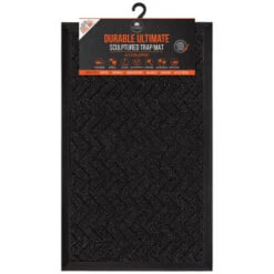 B&M Ultimate Trap Mat 45 X 75cm - Black -Cozy Living Home Store 379124 durable ultimate sculpted trap mat 45x75cm black